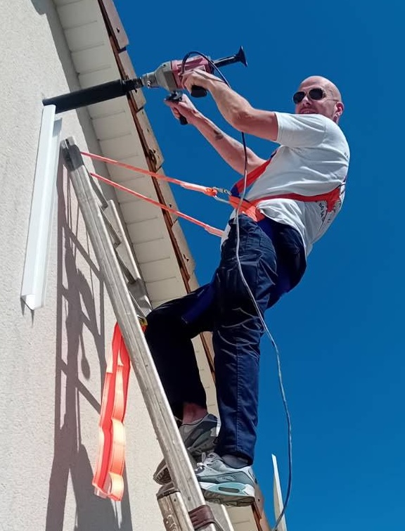 Nicolas Baillieu sur un chantier